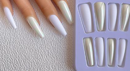 White Shimmer Ballerina Long